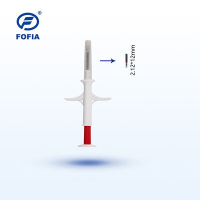 Fofia RFID 주입형 동물 마이크로칩 134.2 kHz ISO 11784 11785 방수 2.12 X 12 mm 반려동물 식별
