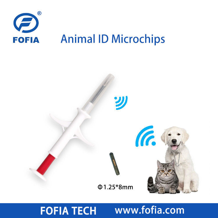 Fofia 2026 Hot Selling RFID 134.2kHz Animal ID 마이크로칩 통합형 귀 태그 ZS009 Waterproof for Cattle Pet Injection