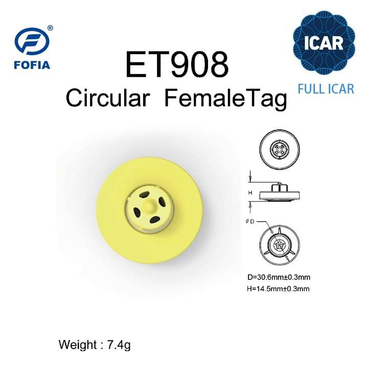 Full ICAR Certified Durable TPU Electronic Ear Tags for Livestock with 134.2kHz Frequency