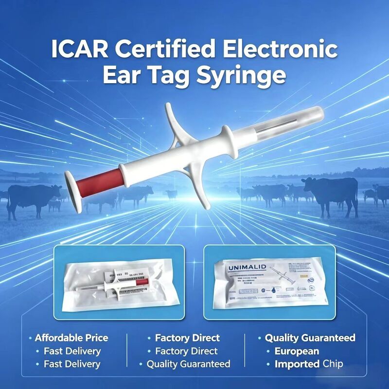 ICAR Certified New Durable Waterproof RFID Animal Microchip ZS006 with IP67 for Dog Cat Cow Pig Sheep & Pet Injection Tag