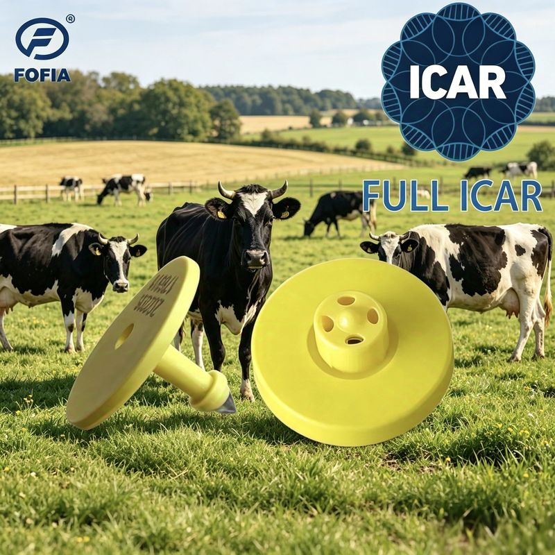 ICAR 인증을 가진 가축 관리 가축 식별 및 추적 시스템을위한 내구적인 전자 귀 태그