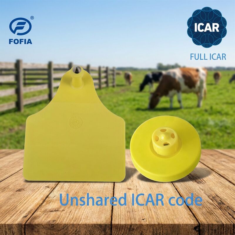 ISO11784/5 FULL ICAR 승인 전자 귀 태그 농장 관리용 방수 RFID 염소 태그