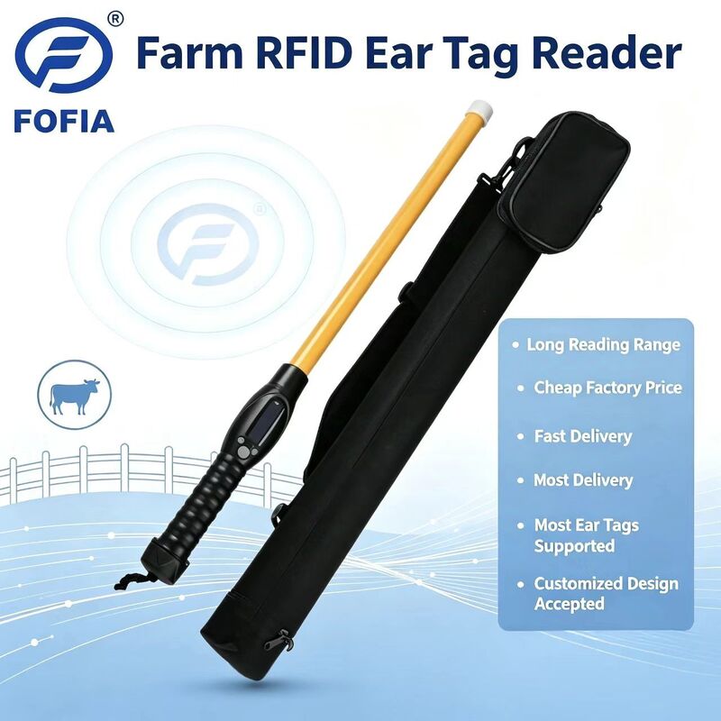 FOFIA 방수 PT280 RFID 리더 134.2kHz PVC 플라스틱 NLIS 호주 ICAR 승인 가축 ID USB ISO 11784/5 10-20cm