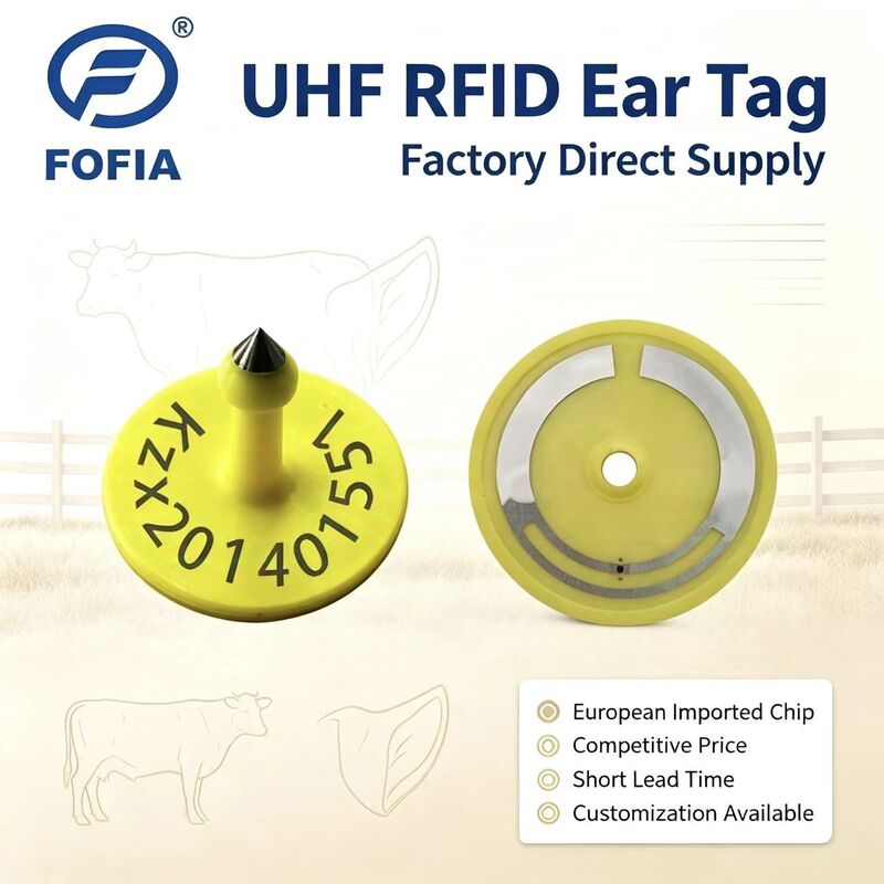 포피아 ICAR ET926 방수 RFID TPU 동물 귀 태그 FDX-B 134.2Khz EM4305 칩 가축 소 돼지 양