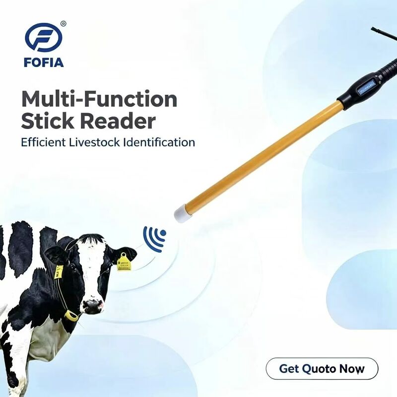 새로운 FOFIA 방수 RFID 스틱 리더 134.2kHz 소 ID USB RS232 7000개 기록 저장 ISO11784/5 긴 독서 거리