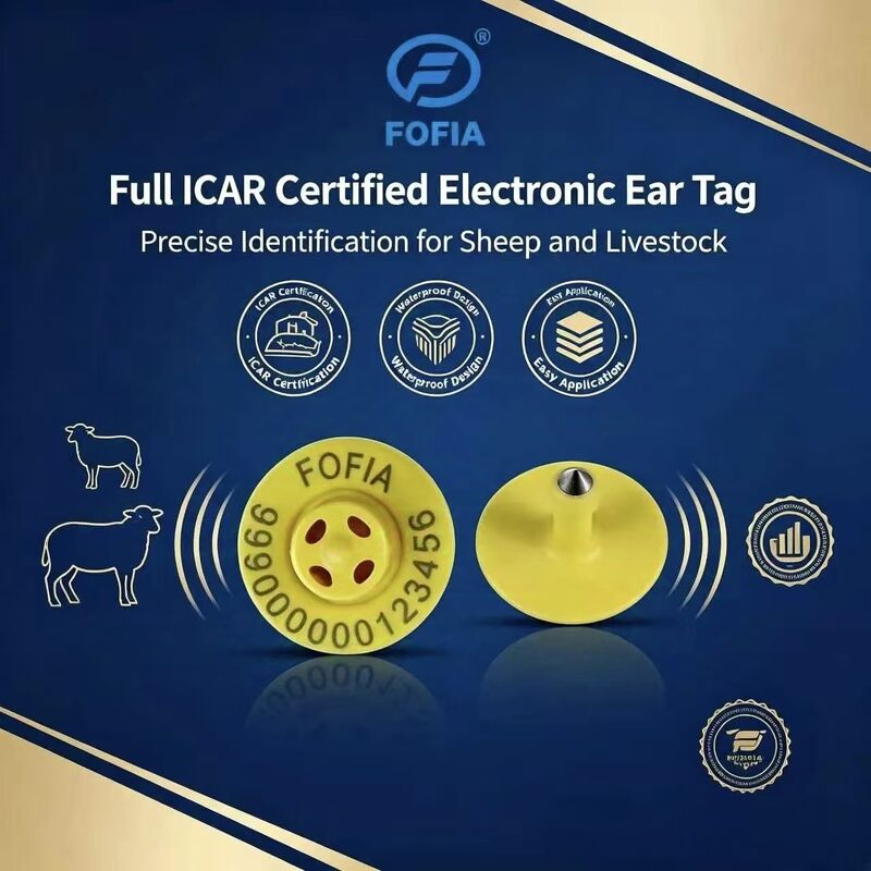 고품질 신형 ET957+T901 134.2kHz TPU 전자 귀표 (돼지, 소, 양용) 농장용 10cm 인식 거리 -20~80C 29.90.3mm