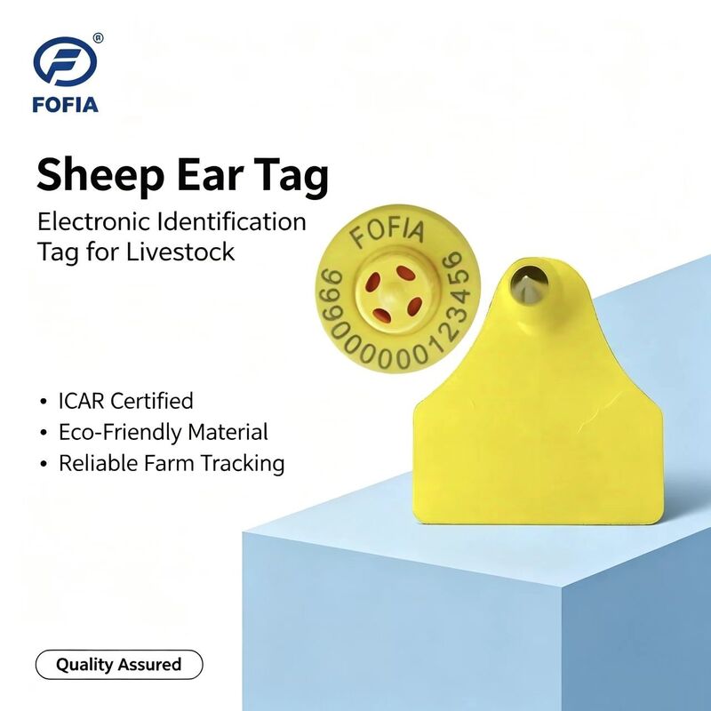FULL ICAR 인증 134.2KHz FDX-B RFID TPU 소재 양 및 소 귀표 신규 가축 추적용 ET957+T967 Fofia