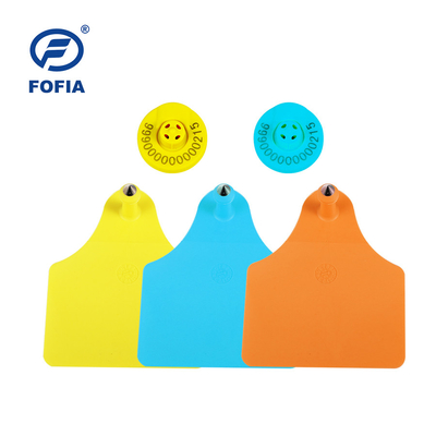 전체 ICAR 인증 ET902 맞춤형 TPU RFID 가축 귀표, 레이저 각인 번호, 내구성이 뛰어난 동물 식별 태그, 소, 돼지, 양, 염소 추적용